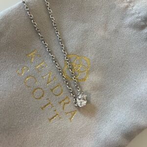 Kendra Scott Silver and White Crystal Necklace